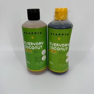 Lot of 2 Alaffia Everyday Coconut Body Wash Purely Virgin Coconut Oil 16 Oz
